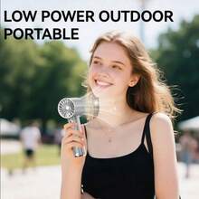 Luxury Full Diamond Portable Handheld Mini Electric Fan, USB-C Rechargeable Turbo Fan, Adjustable Speed Quiet, 1800mAh Battery, Summer Office Travel Outdoor Daily Use Gift Box,Outdoor,Garden,Travel Essentials,Portable Essentials,Beach Essentials,Graduation Season,Commencement,Graduation Ceremony,Graduation Gift,Graduation Present,Graduation Gift,Graduation Present,Congrats Grad,Congratulations Graduate,Valedictorian,Finish School,Graduation Party,Outdoor Essentials,Travel Portable,Hiking Essentials,Camping Essentials,Portable Tools,Summer Essentials ,Summer Portable - Multicolor - View 8