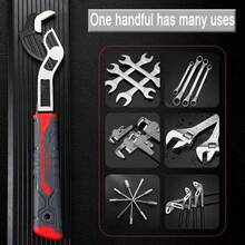 Multifunctional Self-Locking Wrench, 6, 8, 10, 12 Inch Multi-Model Pipe Flexible Wrench, Quick-Opening For Water Heating Pipes, Pipe Wrench Set - A - View 5