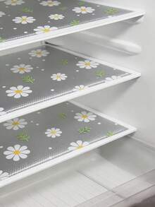 4 piezas de alfombrillas antideslizantes para refrigerador, 30 cm/11.81 in de ancho x 45 cm/17.72 in de largo, impermeables, a prueba de aceite, lavables, fáciles de limpiar - adecuadas para estantes, rejillas de vidrio, armarios, cajones y refrigeradores - Multicolor - Ver 13