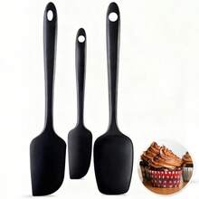 3件套耐高温硅胶套装：无缝硅胶厨房烹饪搅拌棒，适用于不粘锅具 - 彩色 - 查看 9