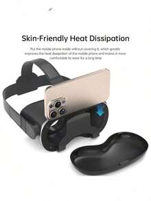 Universal 3D 4K Ultra HD VR Headset Battery-Free Anti-Blue Light Eye Protection VR Glasses, Lightweight Ergonomic Adjustable Portable VR Goggles For IPhone Android Phones, Immersive Home Theater Gaming Virtual Reality Headset Comfortable Sturdy VR Accessories - View 2