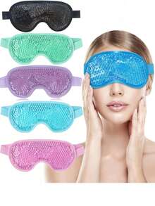 凝胶珠冷热眼罩，压缩眼枕，PVC冰袋，冬暖夏凉 - 均碼 - 查看 2