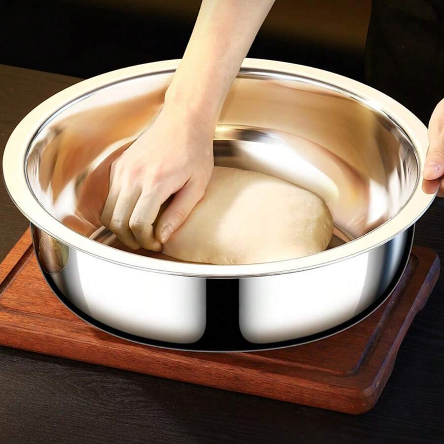 1 pieza Palangana/Olla de sopa de acero inoxidable extra grande y profunda