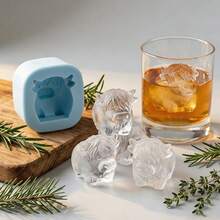 1 Khuôn làm đá hình bò cao nguyên mini 5.9 inch – Khuôn làm đá silicon 6 ngăn, hình bò cao nguyên 3D dễ thương dùng cho đồ uống, tiệc tùng và quà tặng, dẻo, dễ lấy đá ra, an toàn với máy rửa chén. - Nhiều màu - Xem 7