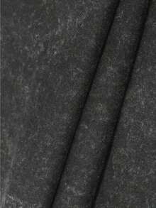 1 PcsMen's Pattern Washed T-Shirt - Double Sided Printing, 100% Cotton, Short Sleeved, Summer Casual T-Shirt, Black With White Star Design, Loose Fit, Machine Washable, Daily T-Shirt |   Loose Fit Shirt |   100% Cotton T-Shirt, Cotton T-Shirt210g 100% Cotton,The Patterns Are All Printed. Unisex. - 黑色 - 查看 6