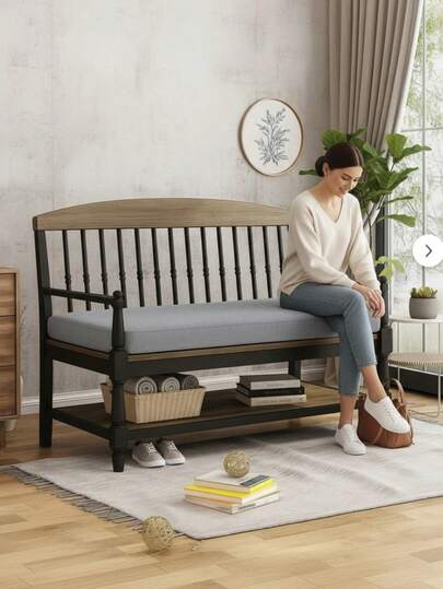 Indoor & Outdoor UV-Resistant Bench Cushion – Black, 100*50*8 Cm | Chair Cushion In Der Turkei