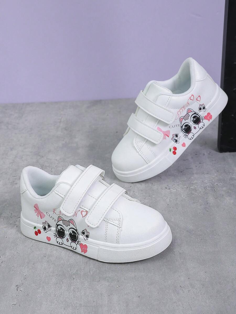 Giày thể thao trẻ em thời trang, đa năng, in 3D, màu trắng, nhẹ, dành cho bé trai/bé gái, giày tập đi hình hoạt hình dễ thương cho trẻ nhỏ. - trắng - Xem 1