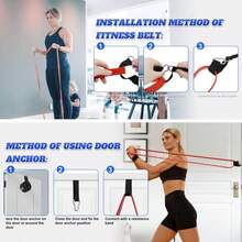 Resistance Bands Heavy Duty Set Gym Exercise Assisted Pull Up Fitness Workout - Black - View 7