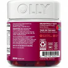 OLLY Women's Daily Multivitamin Gummy, Vitamins A, D, C, E, Biotin, Folic Acid, Adult Chewable Vitamin, Berry Flavor, 65 Day Supply - 130 Count - Berry - 查看 9