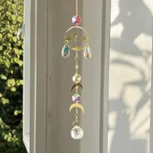 Gold Plated Crystal Hanging Ornament, Suitable For Window Sills And Gardens, Can Be Used For Indoor And Outdoor Decor And Parties - A - View 11