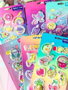 可爱闪亮水晶贴纸。高品质手工编织闪光3D装饰贴纸，手机壳装饰。家居装饰、派对装饰、各种节日礼物、时尚单品。奢华。缝纫。DIY。毕业典礼/开幕式。开幕式礼物。装饰。 - 彩色 - 查看 2