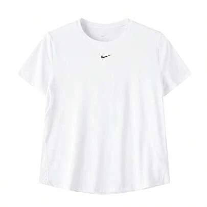 Nike Áo thun nữ tay ngắn, nhẹ, kiểu dáng thường ngày, thích hợp cho hoạt động ngoài trời, hiệu ONE CLASSIC DF SS TOP FN2799-101