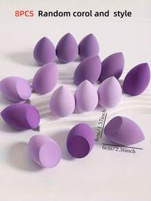 Random Shape (Gourd, Teardrop) And Color Makeup Sponges, Suitable For All Skin Types, Makeup Tools, Cosmetics, Affordable Price, Room Decor, Vanity, Travel, Bedroom, Makeup Accessories, Powder Puff, Makeup Sponge, Loose Powder Puff, Makeup Sponge, Affordable Price, Christmas Gift, Cosmetics, Makeup Tools, Cheap Good Items, Gift, Women's Gift, Christmas Gift, Freebie, Travel, Cheap Good Items, Travel Essentials - Multicolor - View 10