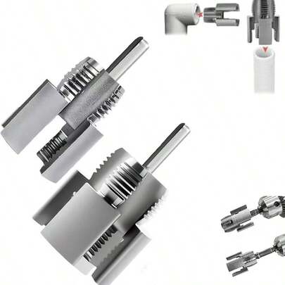 4pcs/Set Integrated Pipe Crack Opener, PPR Pipe Thread Repair Tool, Electric Drill Pipe Threading Equipment, Size: 1/2 Inch - DN15, 3/4 Inch - DN20, All-In-One Internal & External Pipe Threading Tool