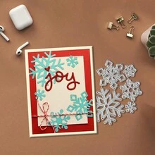 Creative Snowflake Dies, DIY Scrapbooking Album And Embossing Stencil, Greeting Card Making Tool, Card Paper Cutting Crafts ,Gift Card Making Template Die Cuts. - Silver - View 3