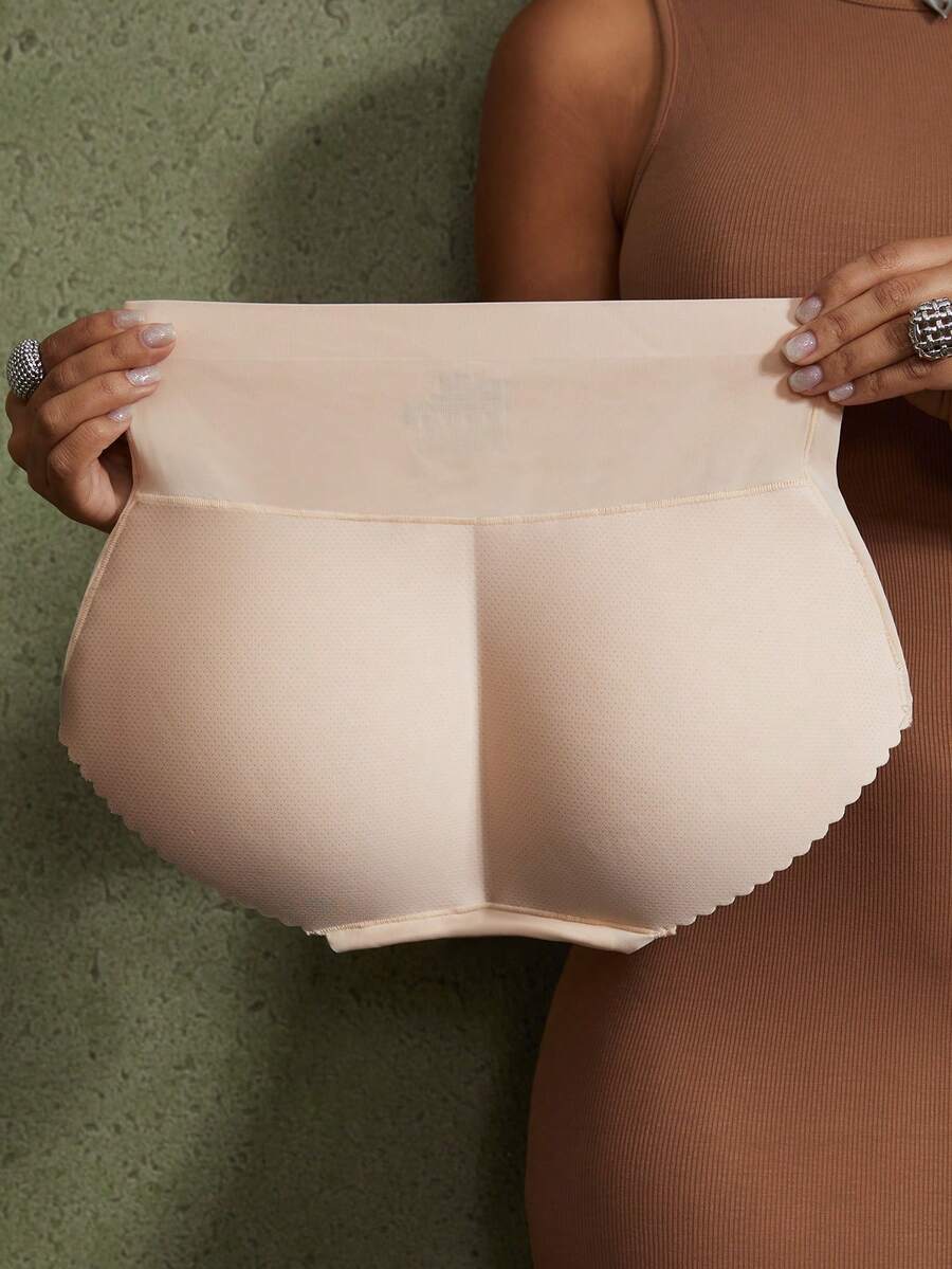 Women's Seamless Tummy Control Butt Lifting Shapewear Panties - Apricot - View 1