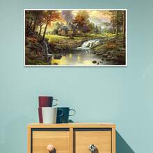 5D DIY 全钻钻石画套装，70x40厘米/27.6x15.7英寸大尺寸钻石艺术品，钻石手工套装，适用于家居墙面装饰，生日、母亲节、父亲节、情人节礼物 - 圓鑽 - 查看 11