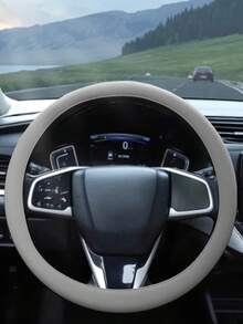 1pc Thin Silicone Car Steering Wheel Cover, Anti-Slip Anti-Sweat Abrasion Resistant Universal Steering Wheel Silicone Sleeve - Multicolor - View 9