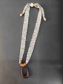 1pc Leopard Print Silk Scarf, Women's Long Elegant Neck Scarf Accessory - Multicolor - View 6