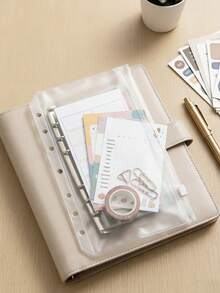 1 cuốn sổ tay bìa rời trong suốt khổ A5/A6/A7, sổ tay dán sticker, sổ lưu trữ sticker, bìa da mềm khóa đôi, lõi giấy trong suốt có thể thay thế, sổ lưu trữ ảnh và thẻ của ban nhạc K-pop, bìa đựng tài liệu di động dung lượng lớn, sổ kế hoạch, sổ lịch trình, sổ bảo vệ, sổ tay gáy đôi trong suốt cao cấp, thích hợp cho nhật ký tự làm, album ảnh, sổ sticker, sổ tay, sổ kế hoạch, đồ dùng học tập và văn phòng phẩm, giấy trong có thể thay thế. - trắng - Xem 6