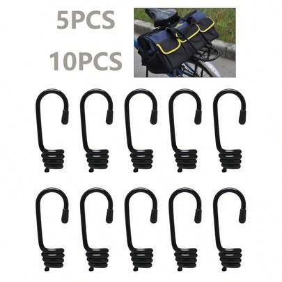 塑料涂层弹力绳钩螺旋线钩末端，适用于弹性绳索捆扎带