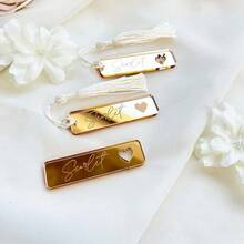 10/30/50 pezzi Segnaposto personalizzati per matrimonio, Segnaposto in acrilico con nappe, Cartellini nome invitati matrimonio, Etichette nome a specchio, Decorazione per il tavolo - Multicolore 3 - Visualizzare 3