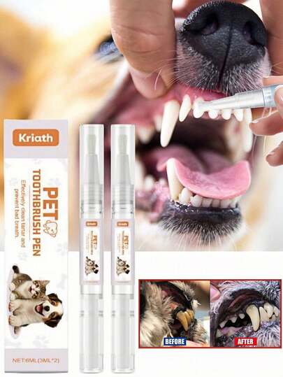 Pet Tooth Cleaning Pen - For Dogs, Cats, And All Pets. Tooth Calculus And Tartar Cleaning Tool For Pets.