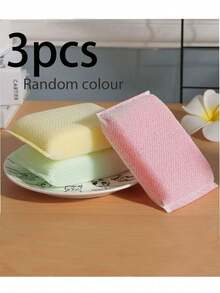 6/3pcs Thick Reusable Absorbent Kitchen Dish Cloth, Household Cleaning Sponge, Cleaning Rag, Kitchen Cleaning Sponge, Cleaning Supplies, Cleaning Tools - Dishwashing Sponge - View 8