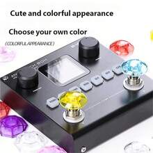 OUMINGYQ 5 piezas Tapas de pedal de efecto de guitarra tipo seta, tapas de pisada universal, accesorios coloridos y duraderos para instrumentos musicales - Multicolor - Ver 2