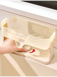 1pc Suction Cup Kitchen Sink Storage Rack Space Saving Detachable Dishcloth Organizer Non-Slip Self-Draining Sponge Drain Holder - View 7