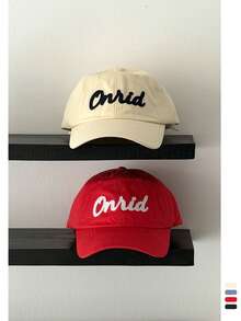 字母图案无结构棒球帽，美式街头风大号刺绣字母，软帽顶棒球帽，春夏款，适合小脸型，新款春季款，时尚百搭软帽顶棒球帽，夏季休闲复古遮阳帽，防晒网球帽 - Oniid字母 - 查看 2