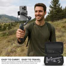 Osmo Mobile 8/7P Protective Case With Mesh Pocket And Foam Padding Portable Bag, Compatible With DJI OM 8/OM 7 Pro/7 Gimbal Stabilizers - Packaging Only - Black - View 7
