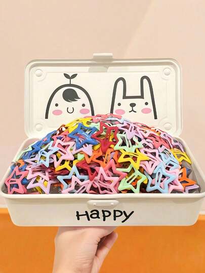 40个/星空合金BB夹发饰 - 女孩Y2K五角星按扣发夹，耐用防滑，女士配饰 - 适合日常派对，多巴胺色彩缤纷派对主角组合套装，爪夹，发爪，发夹，发卡，头部配饰，发卡