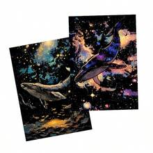 Tranh cào phát sáng trong bóng tối khổ A4 dành cho người lớn, nhiều màu sắc, đồ thủ công giáo dục, sáng tạo tự làm. - Nhiều màu - Xem 6