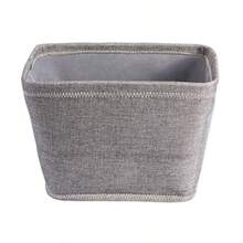 DII Collapsible Polyester Storage Basket or Bins Home Organizer Solution for Home Office Desk Shelf Bedroom and Closet Set of 2 Small Baskets - 12x10x8" - Gray - Gris - Ver 3