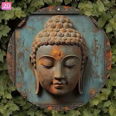 1pc 2D Flat Wall Decor, Vintage Country Style Wall Plaque - Suitable For Garden, Kitchen, Bar, Bedroom, Outdoor, Garage, Club, Cafe, Restaurant, Holiday, Art Wall Decor, Perfect Room Decoration, Pre-Drilled Holes As Shown In Size Chart