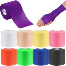 6cm*10m Elastic Pre-Wrapped Sports Tape Breathable Foam Bandage Suitable For Wrist, Elbow, Knee And Ankle - Multicolor - View 2
