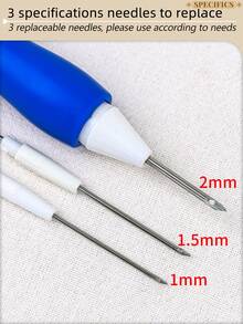 1pc/2pcs/4pcs DIY Embroidery Punch Needle, Adjustable Length Punch Needle With 3 Interchangeable Needle Tips - A - View 7
