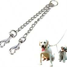 2 Dogs Leash Heavy Duty Stainless Steel Double Dog Coupler Twin Lead 2 Way For Two Pet Dogs Walking Leash Large Dog Safety Chain - Multicolor - View 2