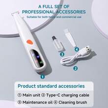 1pc Pet Hair Clipper, Pet Hair Trimmer With LED Light - Ultra Quiet Ceramic Blade, IPX6 Waterproof Rechargeable Grooming Kit For Small Dogs Cats | For Paws, Eyes, Ears, Face, Rump With Replacement Blades, Daily Beauty & Daily Use Tool - View 9