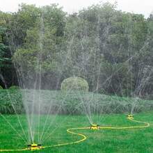 草坪洒水器套装，360°旋转洒水器，带可调节喷臂，塑料材质，多角度旋转，花园灌溉系统 - 多色 - 查看 11