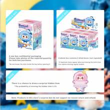 Samuel's Ocean Story 盲盒，可爱ABS材质海洋动物玩偶背包挂件，360°旋转眼睛，6款常规款+1款隐藏款美人鱼歌手款（3%概率），可爱收藏礼物，非毛绒填充 - 隨機一個 - 查看 3