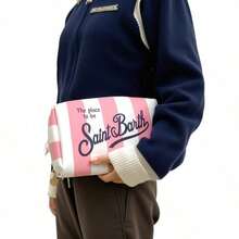 SaintBarth – Women's Clutch, Cosmetic Bag, Beauty Case, Waterproof, Striped Pattern. - 粉色 - 查看 4