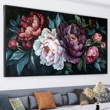 5D DIY 全钻钻石画套装，70x40厘米/27.6x15.7英寸大尺寸钻石艺术品，钻石手工套装，适用于家居墙面装饰，生日、母亲节、父亲节、情人节礼物 - 圓鑽 - 查看 7