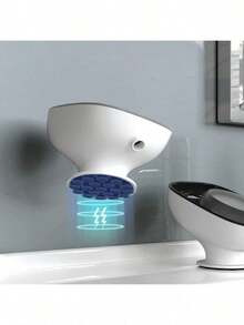 1pc Soap Dish: Double-Deck Design, Soap Holder Drain-Free No Drilling, Luxury Suction Cup Soap Dish, Bathroom Countertop Soap Rack, Shower Caddy - Multicolor - View 7