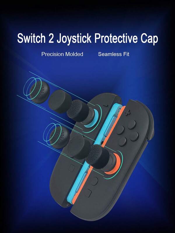 6-In-1 Silicone Joystick Caps For Nintendo Switch 2 Controller, Anti-Slip, Anti-Scratch, Sweat-Proof, Enhancing Operation Feel And Experience