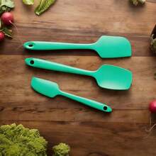 3件套耐高温硅胶套装：无缝硅胶厨房烹饪搅拌棒，适用于不粘锅具 - 彩色 - 查看 8