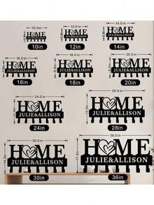 HELLOYOUNG 1pc Personalized Wall-Mounted Key Holder, Metal Infinite Heart Shaped Key Hook, Can Be Used As Key Holder, Coat Rack, Customized Name Key Rack, Wall-Mounted Key Rack, Suitable As Valentine's Day Gift, Housewarming Gift. Multi-Functional, Durable, Anti-Mold, Decorative, Reusable, Exquisite, Fashionable, High-Quality, Cute, Modern, Customized, Unique, Personalized. Ideal Gift For Him, Her, Boyfriend, Girlfriend, Dad, Mom, Family - Multicolor - View 7