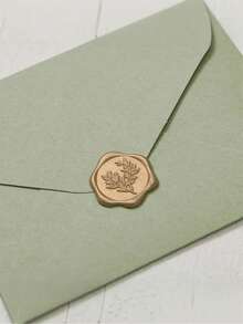 10/20个装桉树婚礼请柬信封封口贴，自粘式青铜金属质感贴纸，适用于请柬、圣诞贺卡和礼品包装 - 古銅色信封封口 - 查看 7