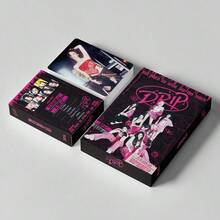 55张BABYM0NSTER DRIP KPOP LOMO卡片，AHYEON专辑照片明信片 - 黑色 - 查看 5